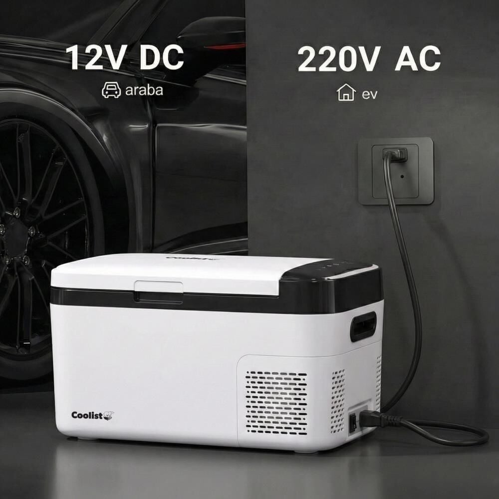 COOLIST CLK25B Taşınabilir Kompresörlü Bluetooth Bağlantılı Oto Buzdolabı 25 Litre (12/24 Volt)