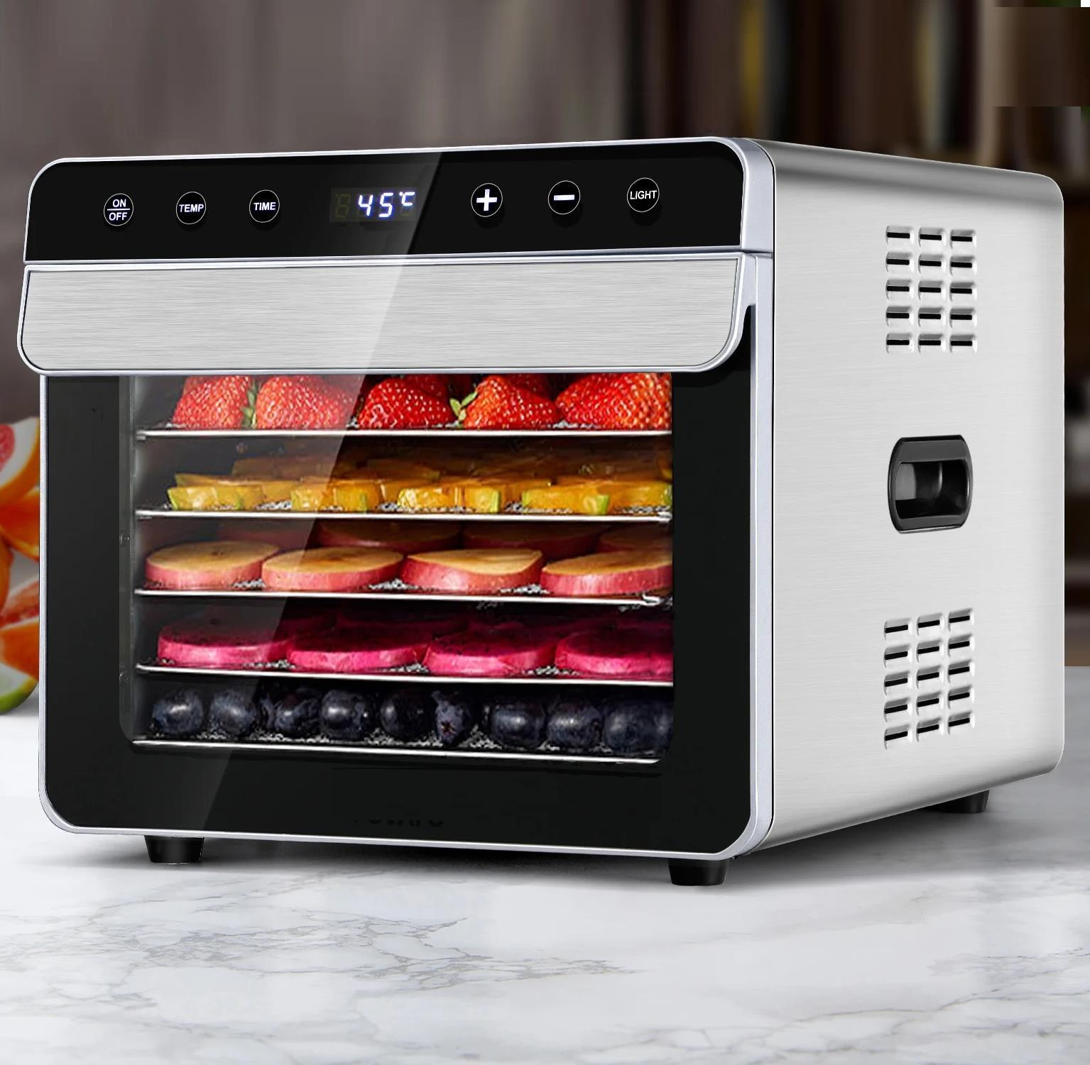 Dalle SS-06A Paslanmaz Meyve Sebze Kurutma Makinesi 6 Tepsili