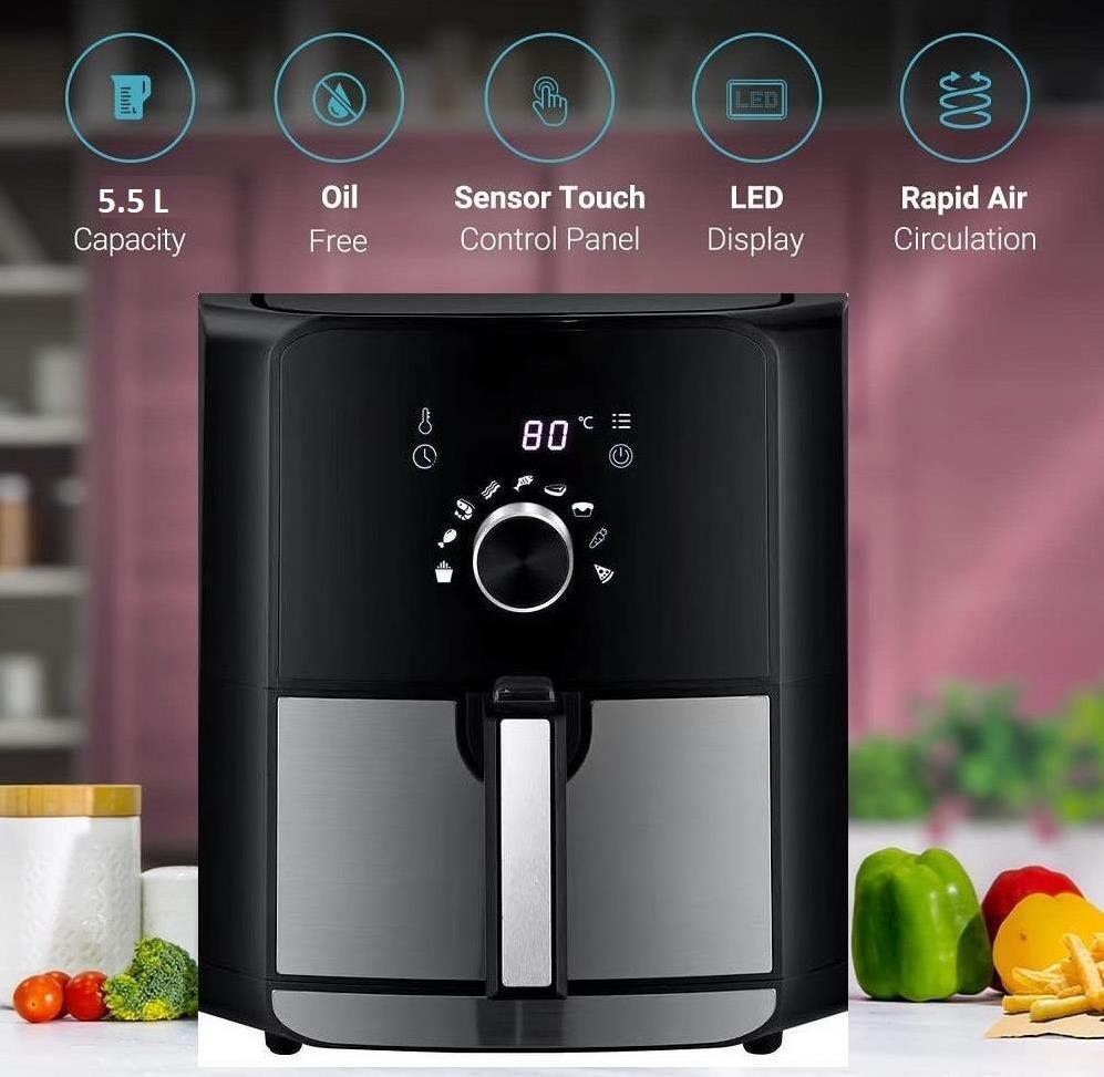 Dalle XL 5.5 lt Yağsız Fritöz/Airfryer 1700 Watt