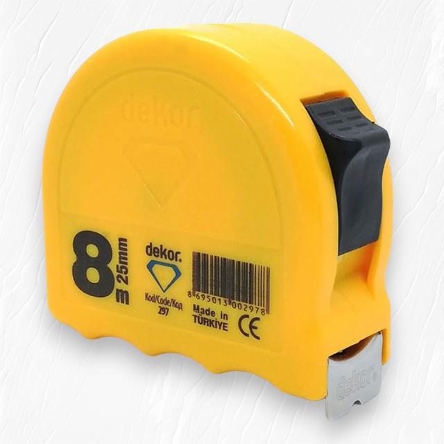 Dekor Şerit Metre 8mx25mm Şoka Dayanıklı Türk Malı 297