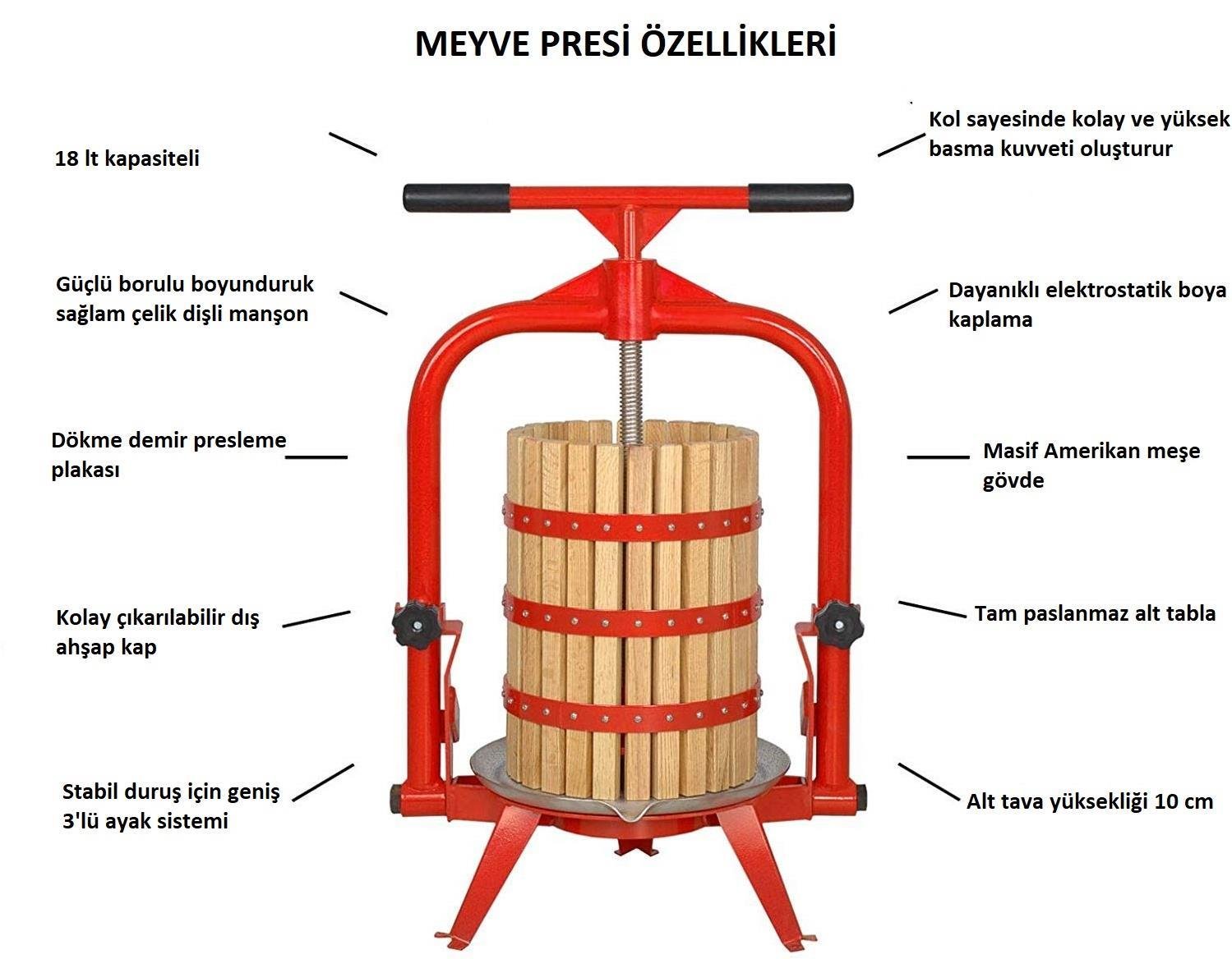 Fenglin MAC 5G WB Meyve Presi Ve Parçalayıcı 18 Lt