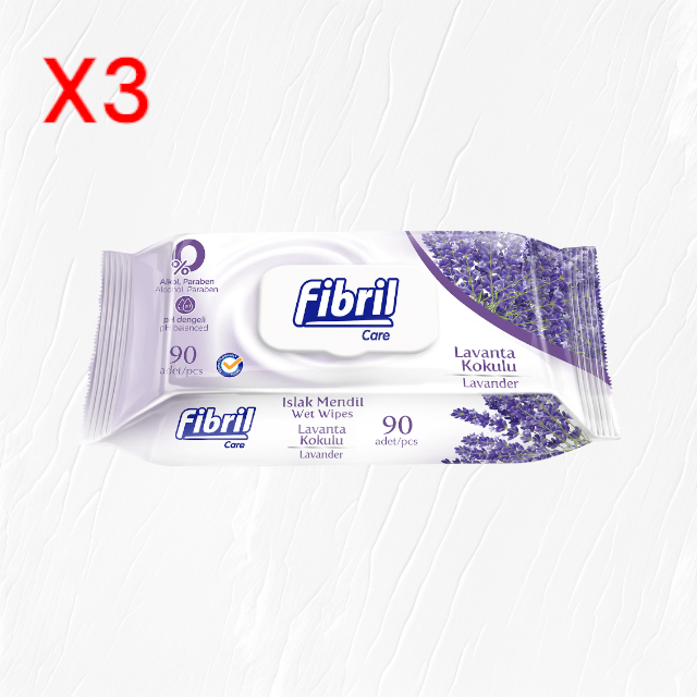 Fibril Islak Havlu Lavanta 90'lıx3adet