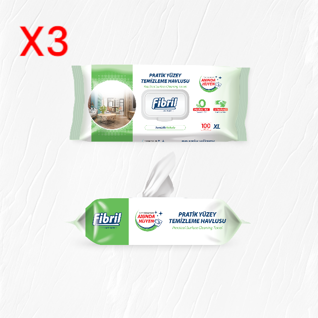 Fibril Yüzey Temizleme Temizlik Kokulu 100'lüx3 adet