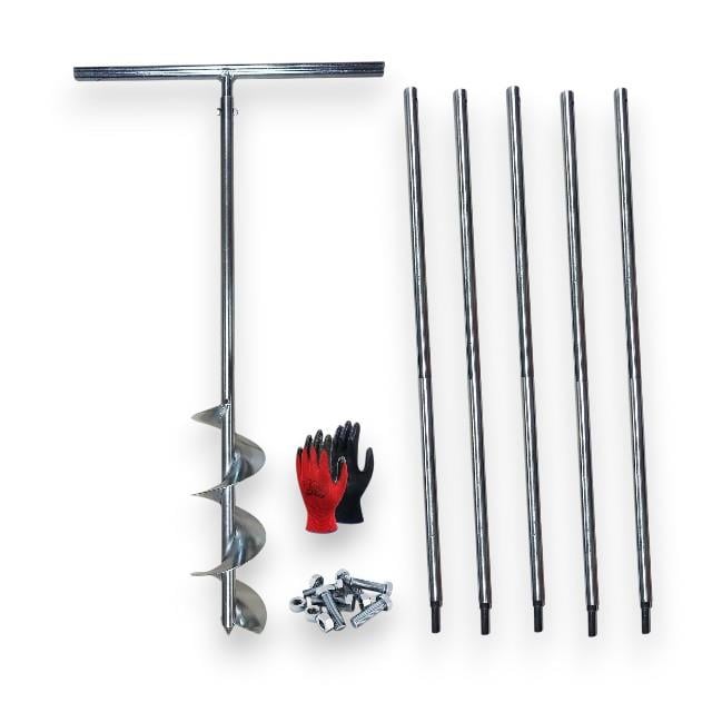 Galvaniz Toprak Burgusu Uzatmalı Sondaj Aleti Çap 15 cm Boy 6 mt