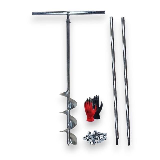 Galvaniz Toprak Delme Sondaj Burgusu Çap 15 cm Boy 3 mt