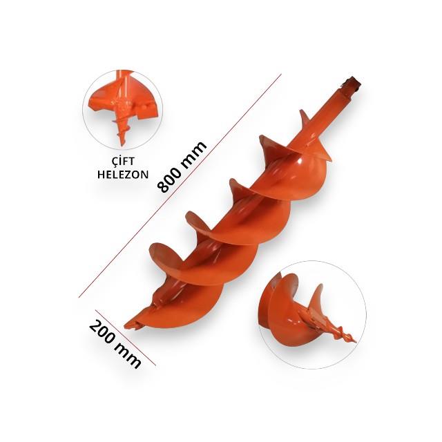 Garden pro Çift Helezonlu Toprak Burgu Ucu 200 mm