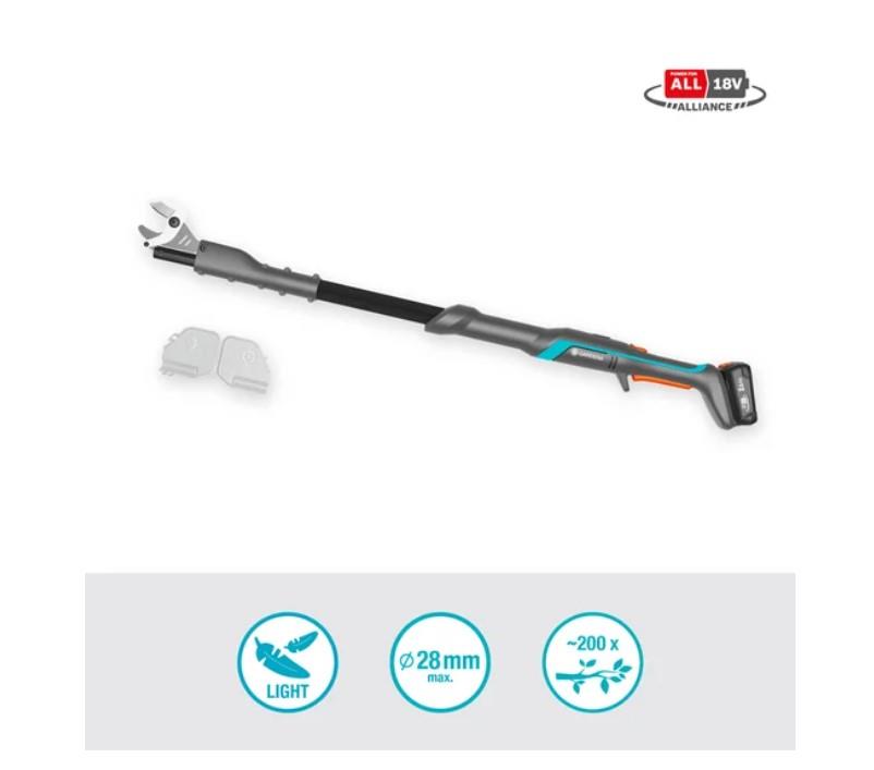 Gardena 14772-20 Akülü Yüksek Dal Makası Easycut 110/18v P4a Set