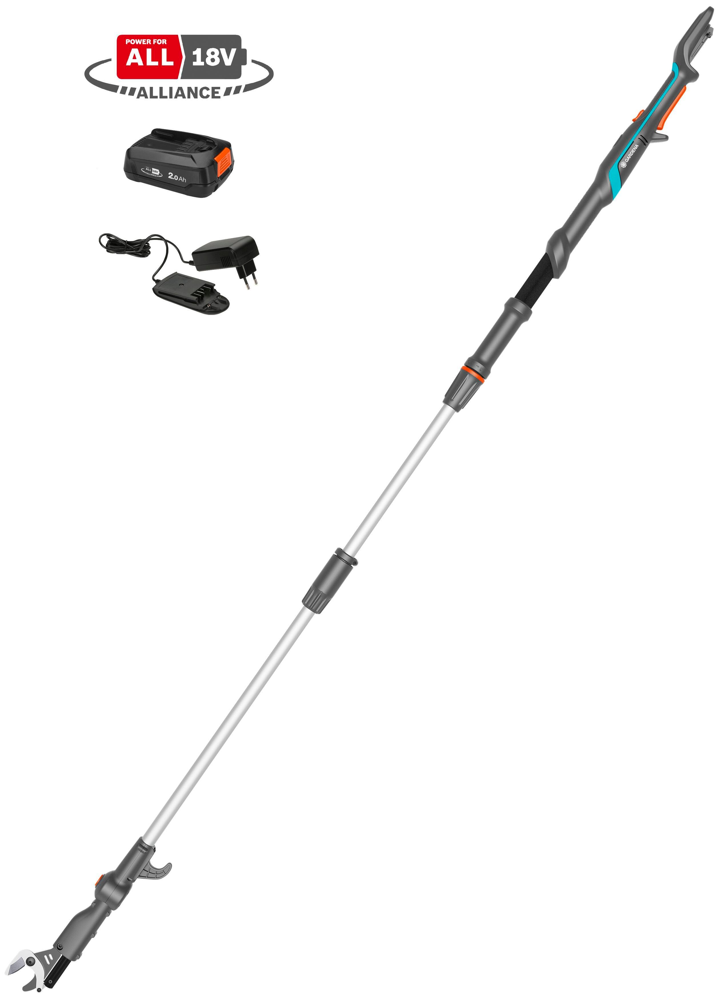 Gardena 14774-20 Akülü Teleskopik Yüksek Dal Makası HighCut 250/18V P4A Set