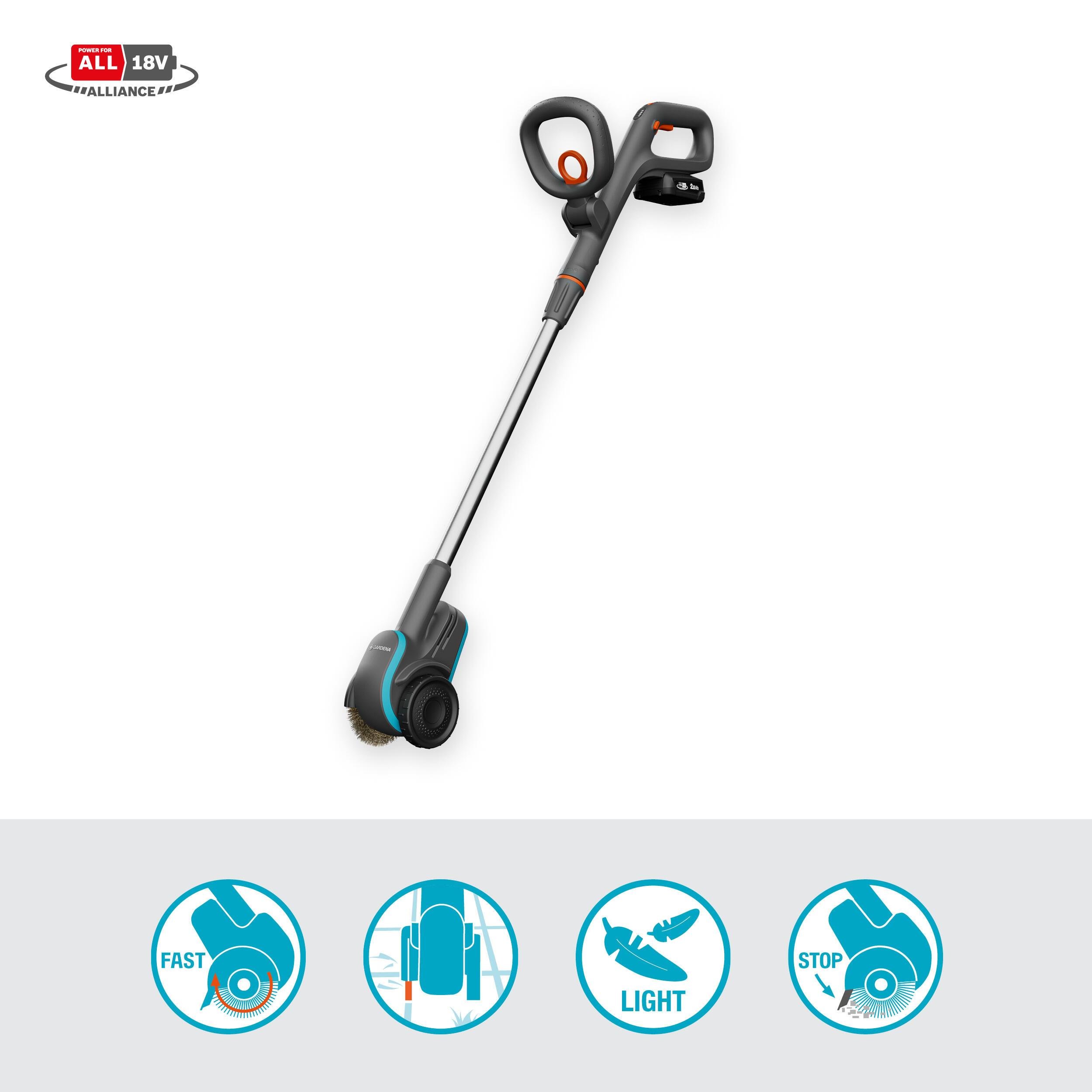 Gardena 14820-20 Akü Yaban Ot Kesici Fırça Easy Weed1800/18VP4A