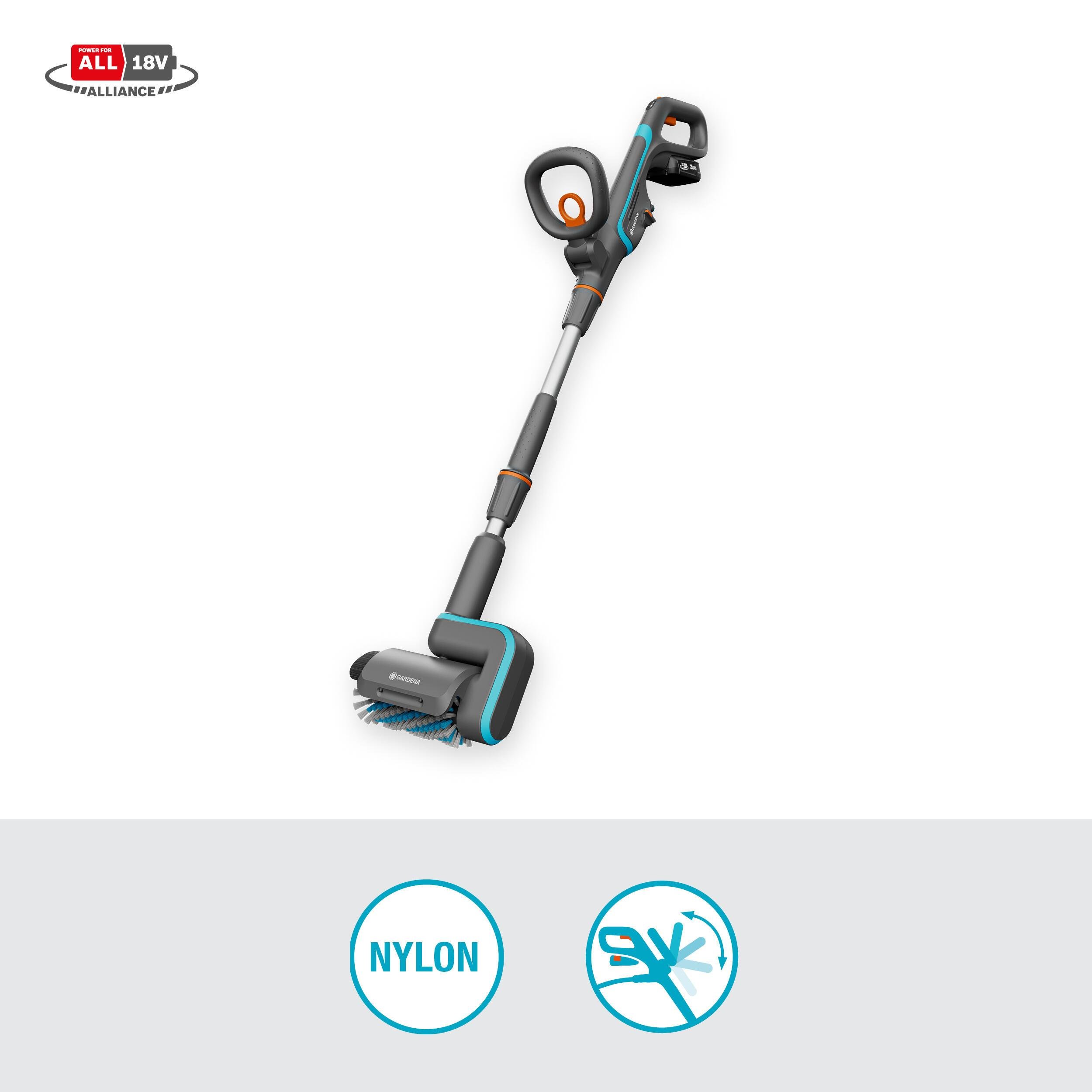 Gardena 14841-20 Akülü AquaBrush Veranda 03/18V Set