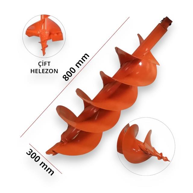 Gardenpro Çift Helezonlu Toprak Burgu Ucu 300 mm