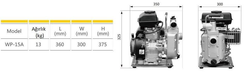 Gardenpro WP-15A 4 Zamanlı Benzinli Su Motoru 1.5''