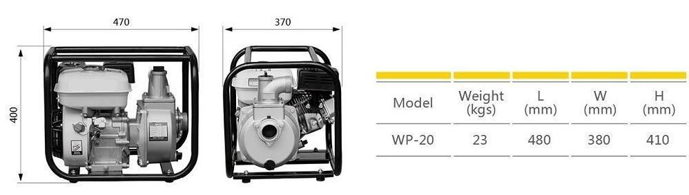 Gardenpro WP-20 Benzinli Su Motoru 2x2