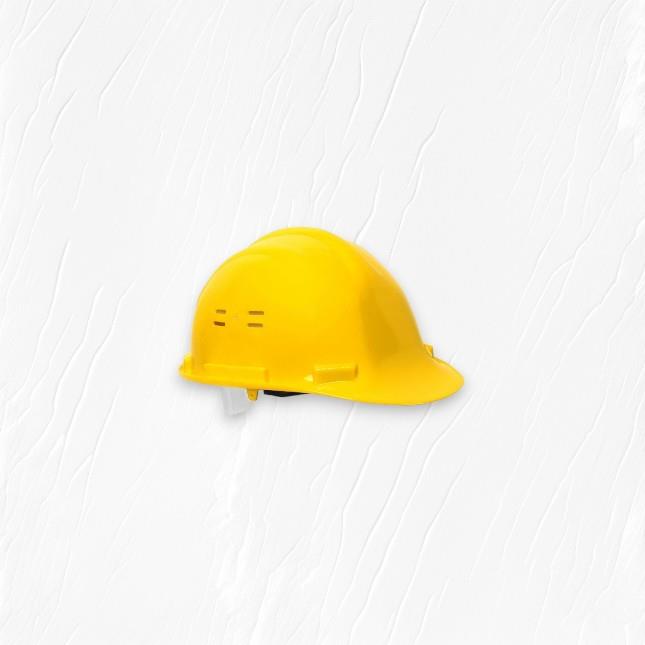 GE 1540 Essafe Hava Delikli Kulaklık Takılabilir Baret Sarı