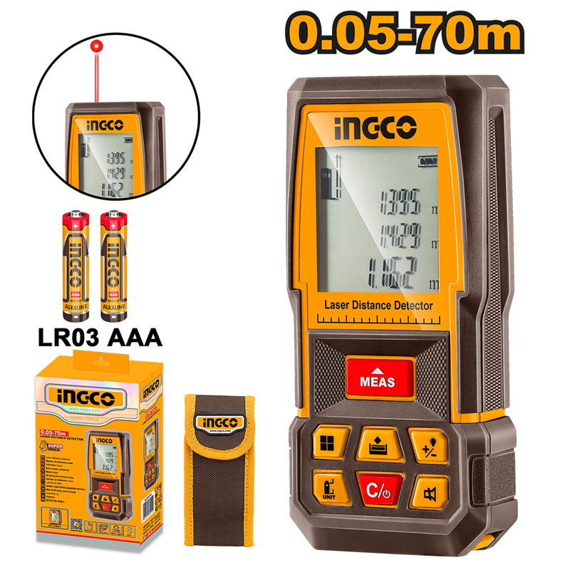 Ingco ING-HLDD0708 Lazer Metre 70m