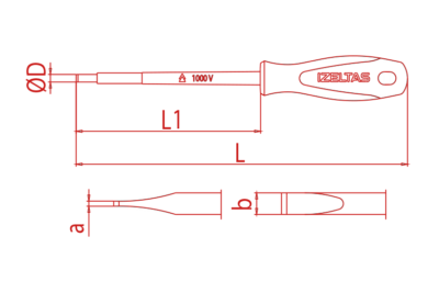 İZELTAŞ 1000V İzoleli Elektrikçi Tornavida 6.5 x 150 mm (4140 17 6515)