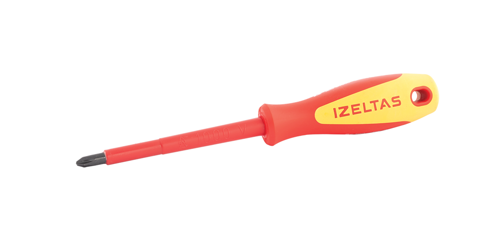 İZELTAŞ 1000V Yıldız İzoleli Elektrikçi Tornavida 4.5x80 (4145 18 4580)