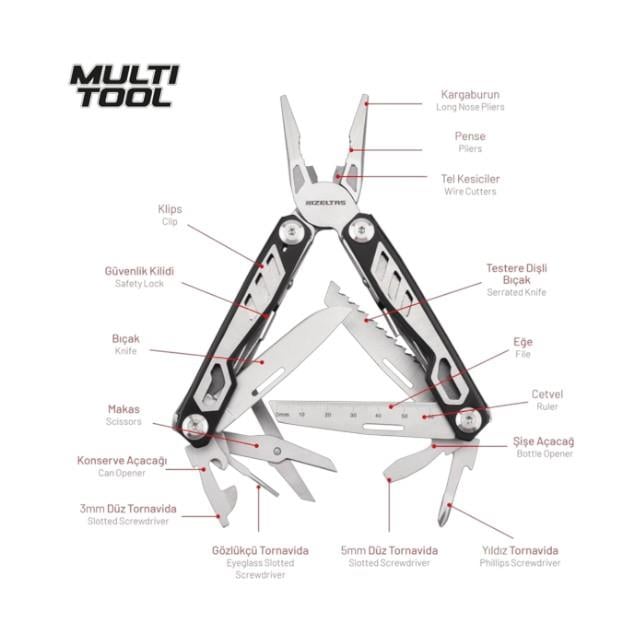 İzeltaş 155 mm Multi Tool  (15 Fonksiyonlu)