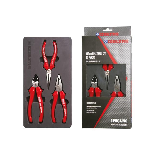 İzeltaş 3020 Opak Seri 3 Parça 160 mm Pense Seti