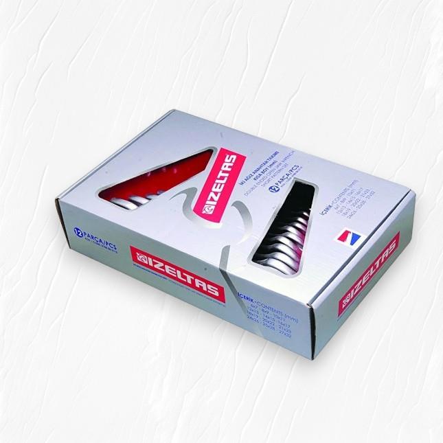 İzeltaş İki Ağız Anahtar Takımı Kısa Boy 12 li