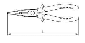 İZELTAŞ Opak Seri Uzun Kargaburun 180 mm (3220132180)