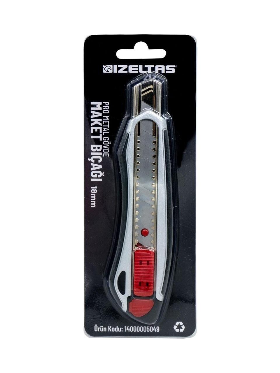 İzeltaş Pro Metal Gövde Maket Bıçağı 18 mm