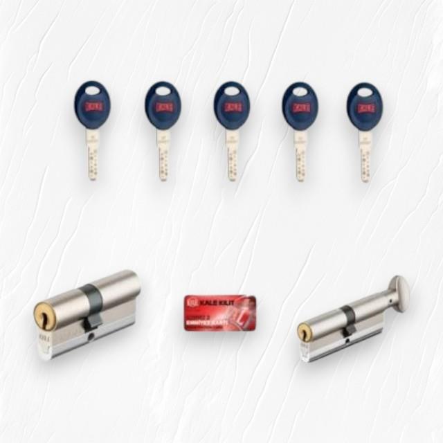 Kale Kilit 264 Cech 2'Li Set Hareketli Pimli Barel Silindir 68Mm