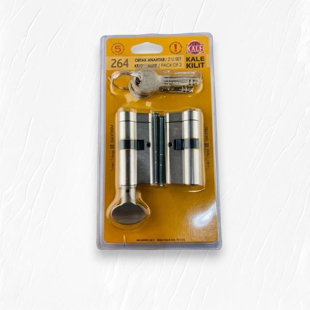 Kale Kilit 264 Tuzaklı İkili Pas Sistem KTBS+KTBSM Barel Silindir 68mm