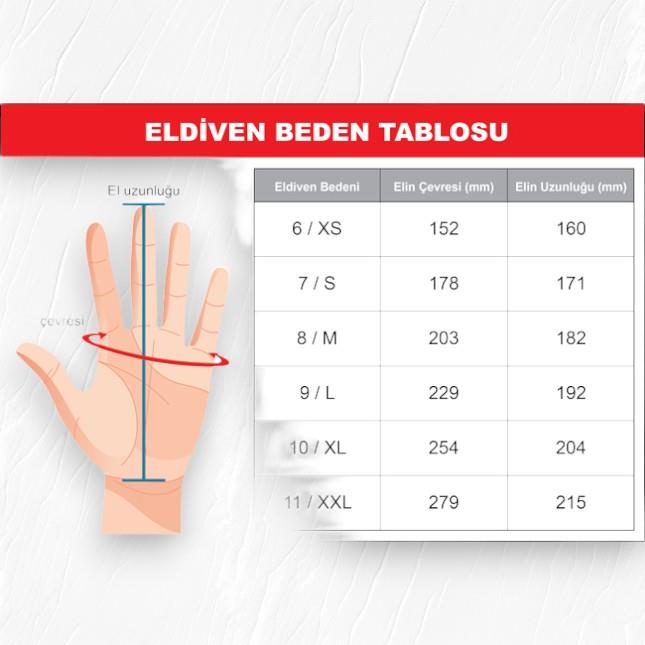 KN350 Pamuk Nitril Eldiven