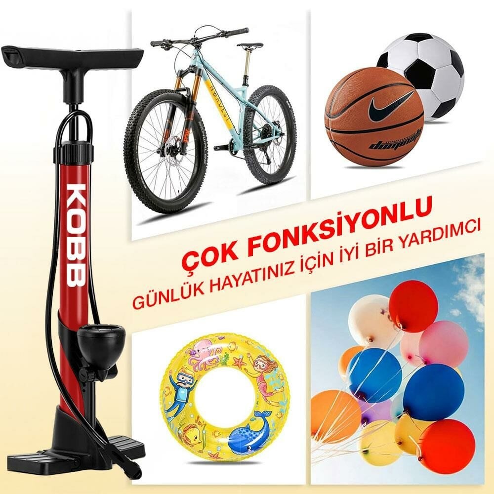 KOBB KB3848 Analog Basınç Göstergeli Taşınabilir El Pompası  87 Psi