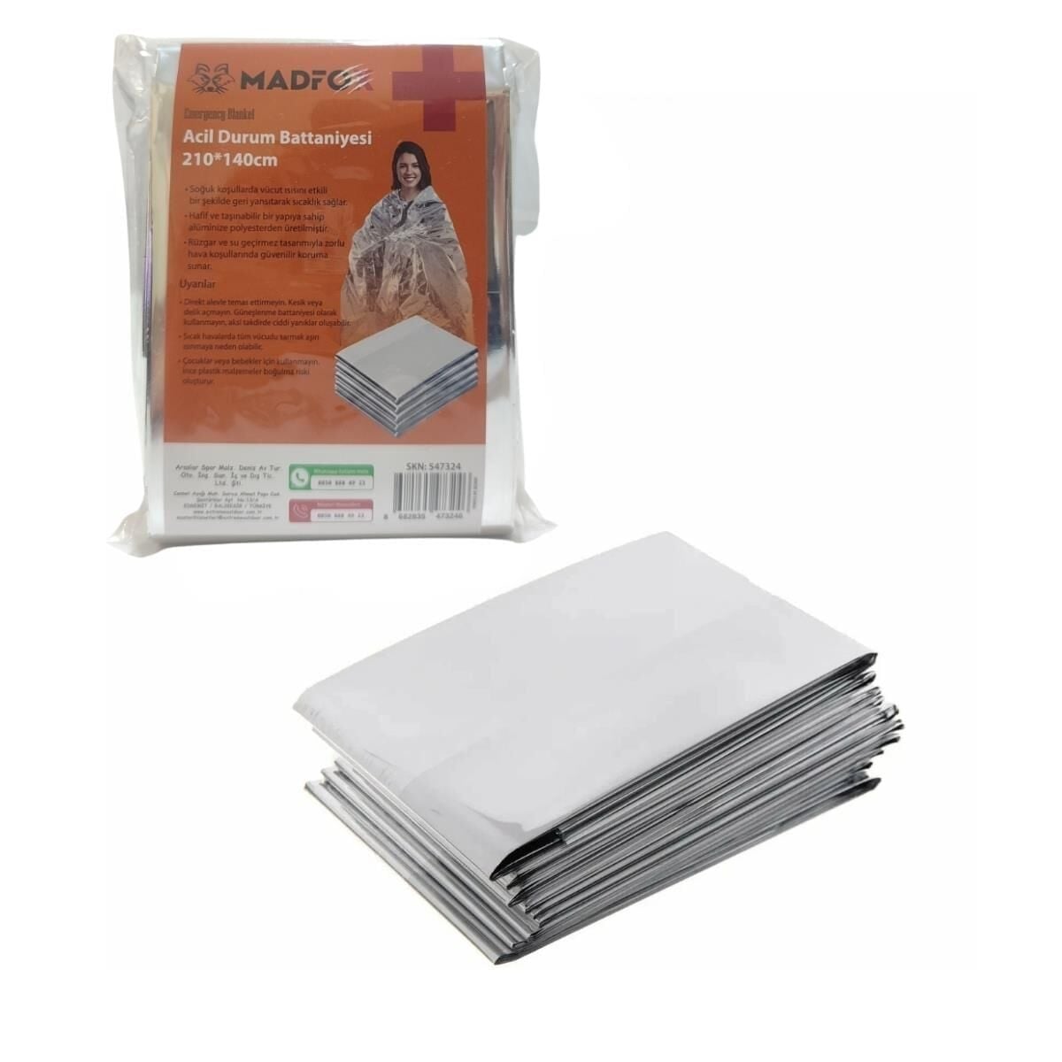 MADFOX Acil Durum Battaniyesi 210x140 cm (Emergency Blanket)