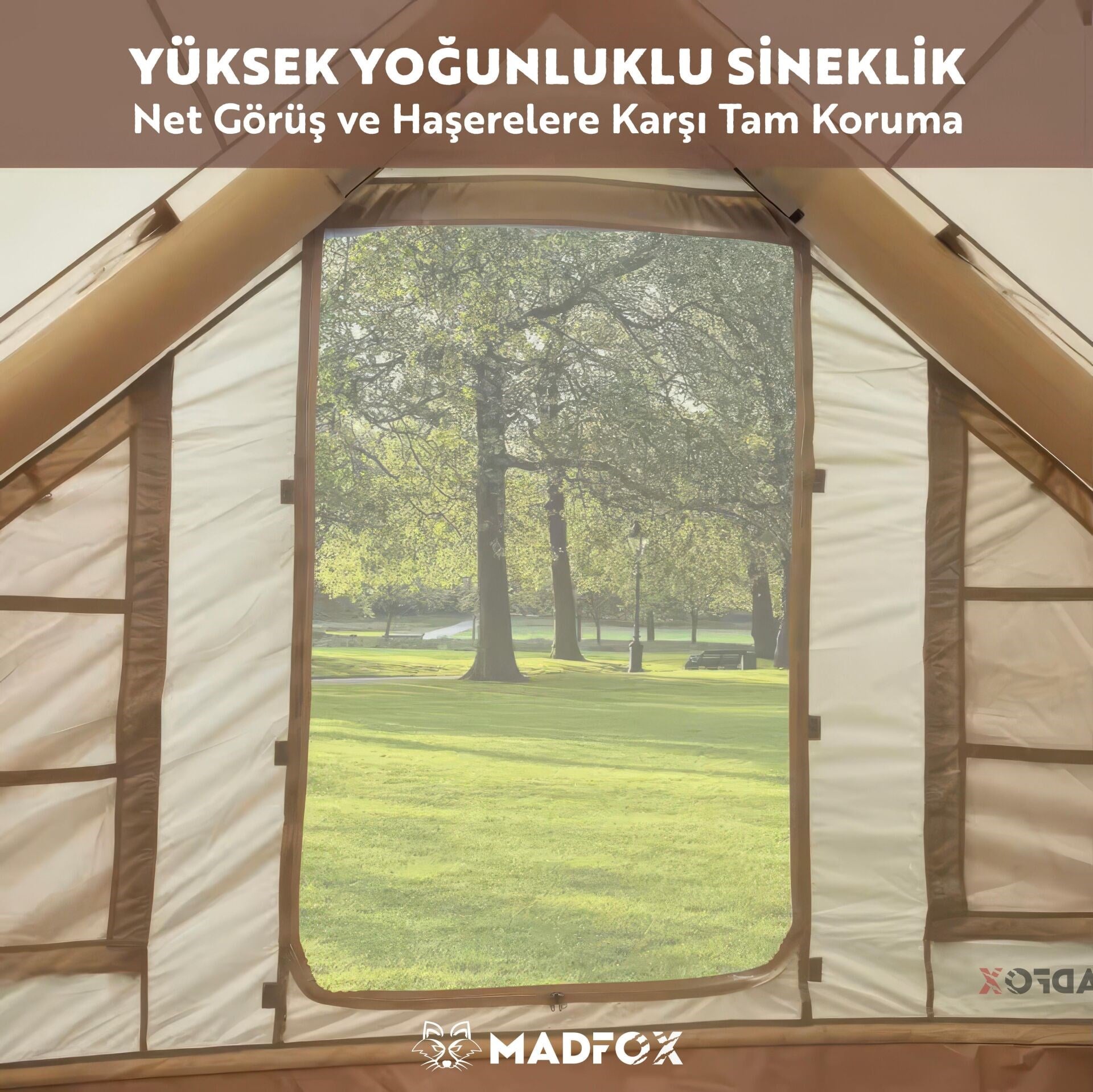 MADFOX Bigless Glamping Cotton Şişme Çadır (Baca Çıkışlı)