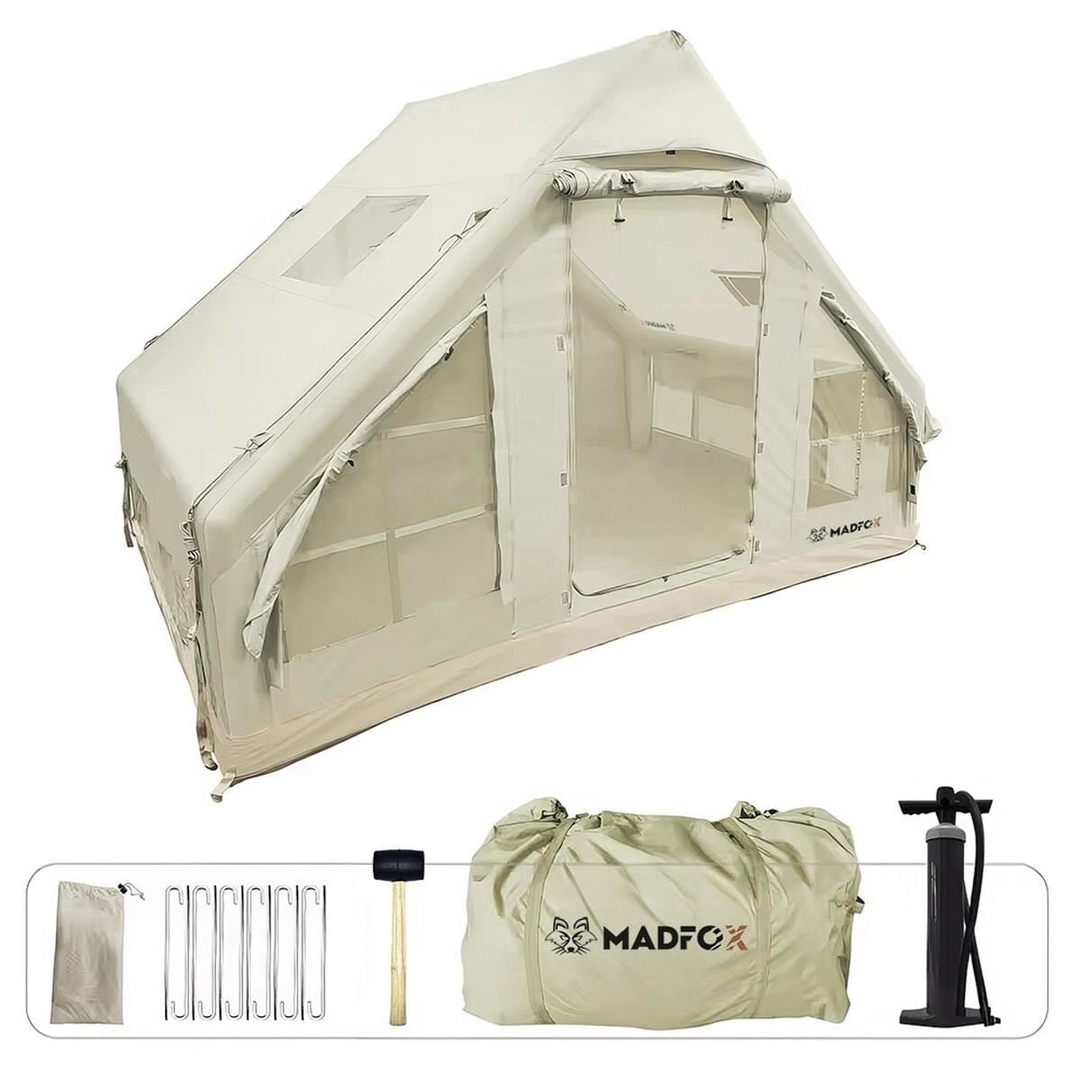 MADFOX Bigless Glamping Cotton Şişme Çadır (Baca Çıkışlı)