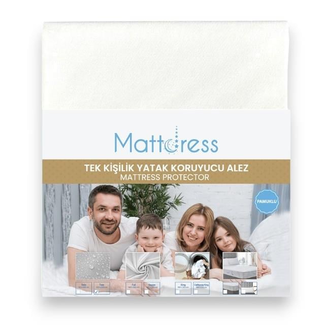 Mattdress Tek Kişilik Lastikli Pamuklu Alez 100x200cm 