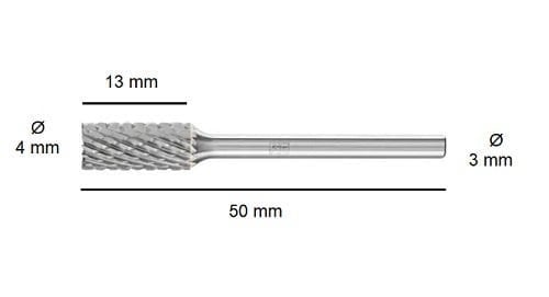NEXON B Tip 4 mm Silindir Elmas - Karbür Kalıpçı Freze Ucu (Dremel Uyumlu)