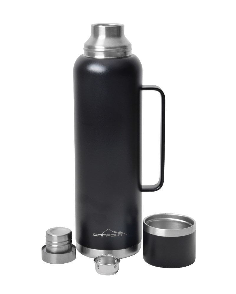 NURGAZ Campout Çift Katmanlı Termos Siyah 1500 ml (NG 164)