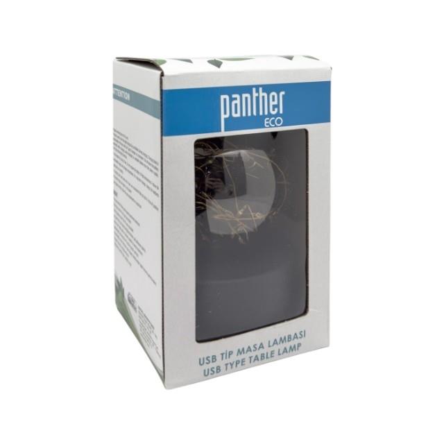 Panther LEDO-02SD USB Şarjlı Masa Lambası Eskitme Bronz