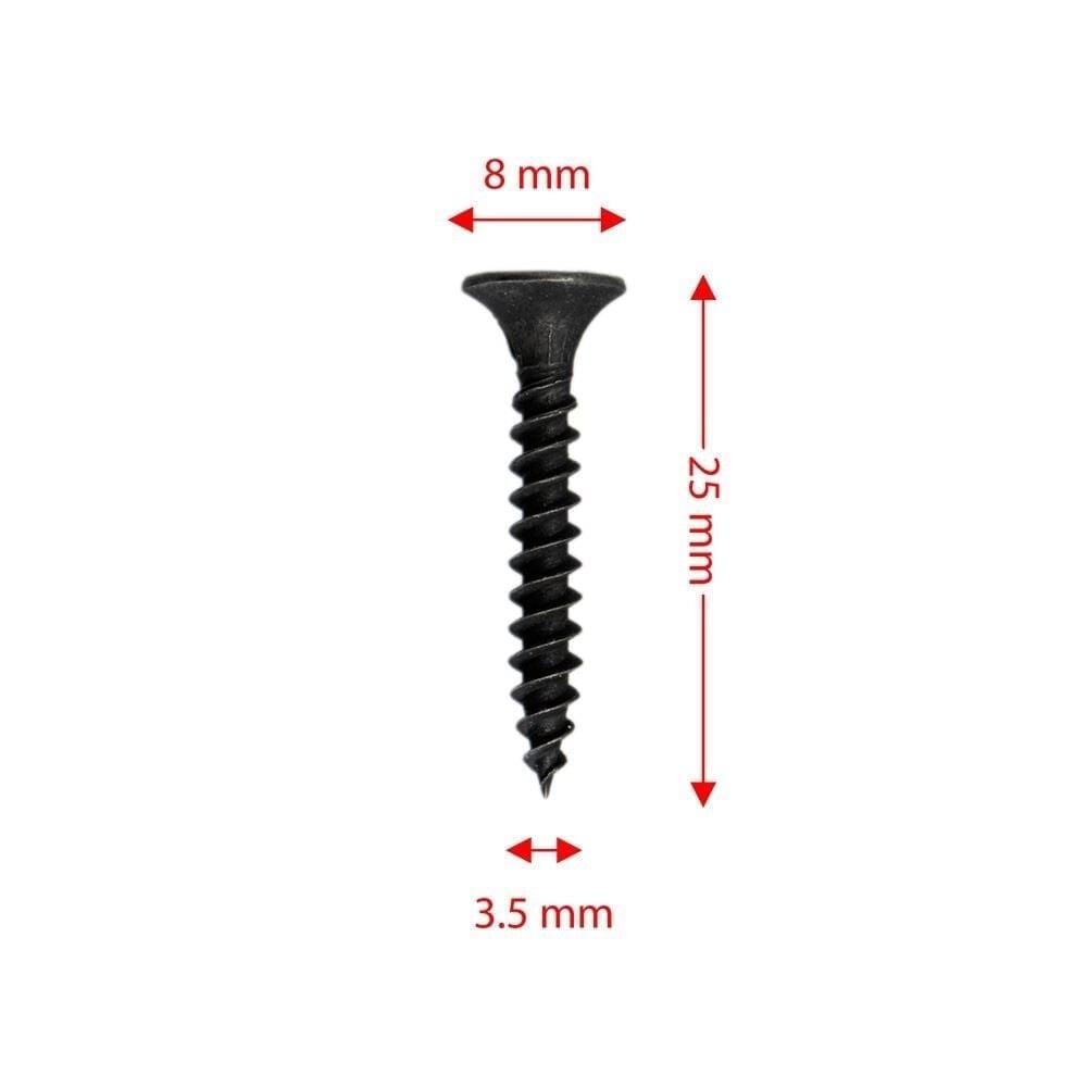 Rox 0342 Plastiğe Dizili Ahşap Şerit Vidası 3.5x25 mm Sivri Uçlu (1000 Adet)