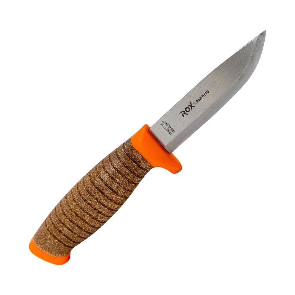ROX CAMPING 0321 Busch Craft Plus Paslanmaz Çelik Kamp Bıçağı (Turuncu)