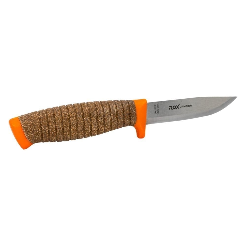 ROX CAMPING 0321 Busch Craft Plus Paslanmaz Çelik Kamp Bıçağı (Turuncu)