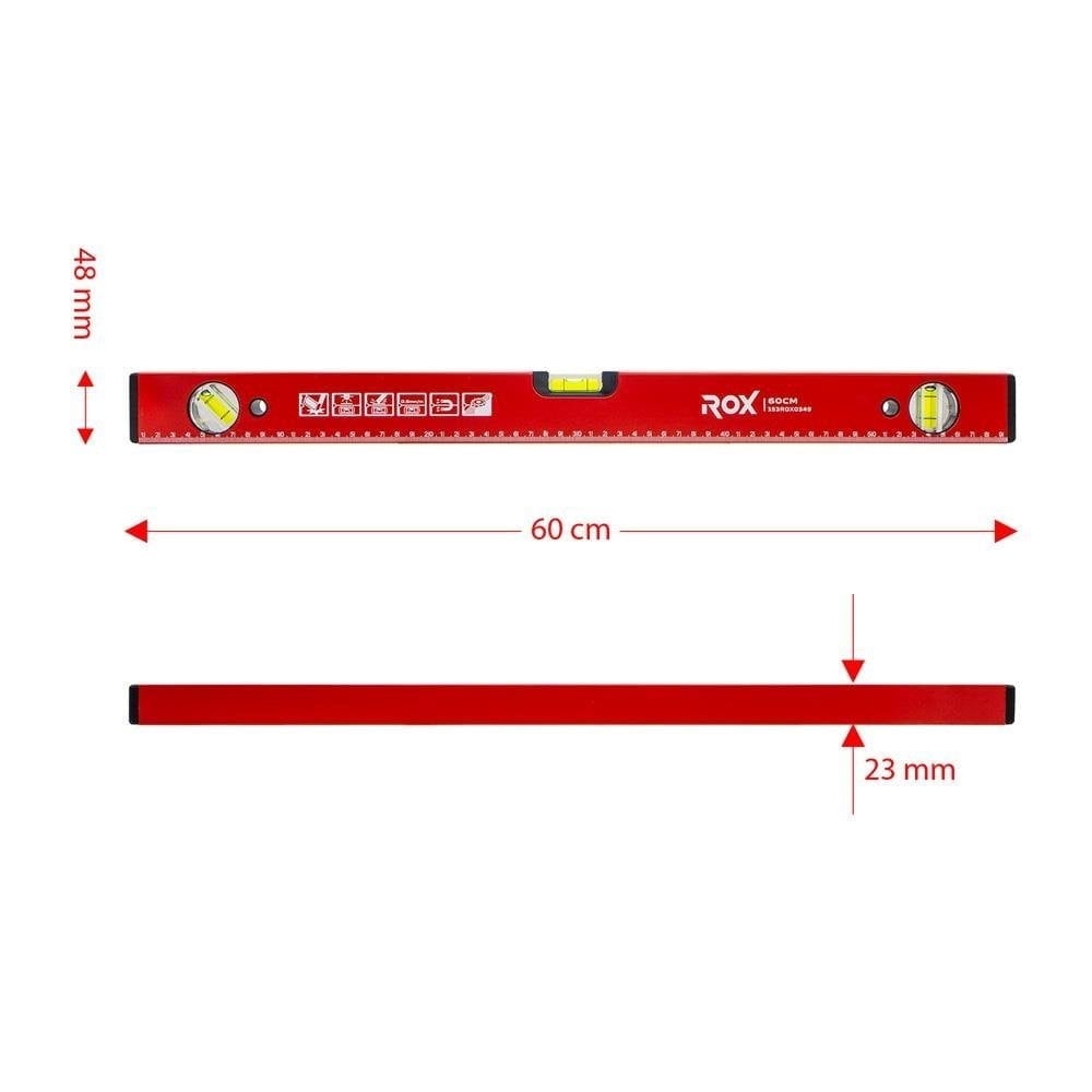 ROX Mıknatıslı Su Terazisi 60 cm (153ROX0349)