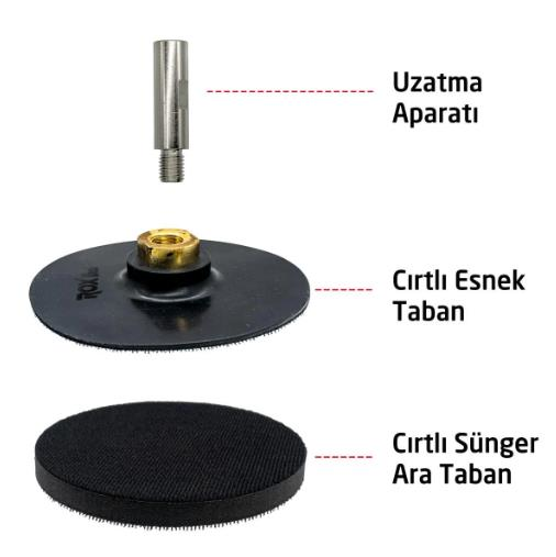 ROX Wood 115 mm Esnek Cırt Zımpara Tabanı Seti (153ROX0181)