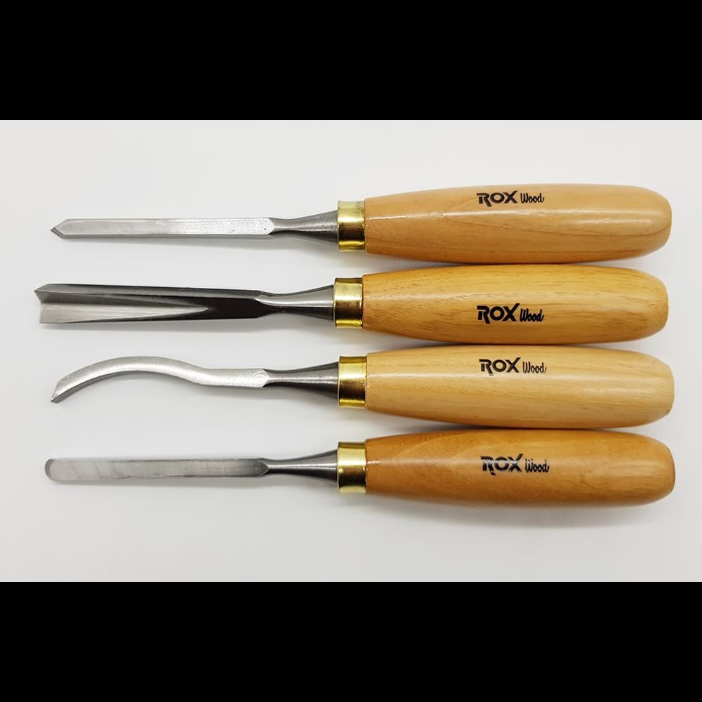 ROX Wood 12 Parça El Tipi Ahşap Oyma Seti 15399086