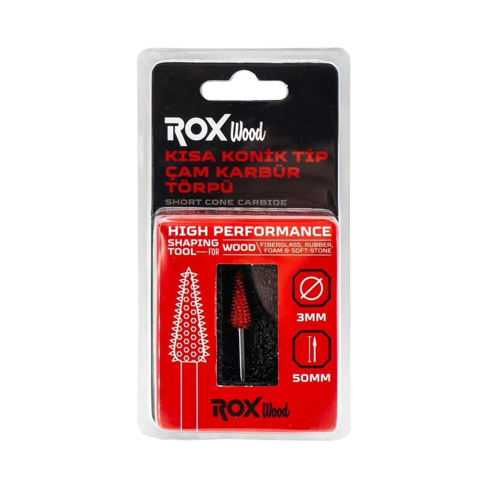 ROX WOOD Karbür Kısa Konik Çam Tip Ahşap Şekillendirme Törpü (153ROX0277)