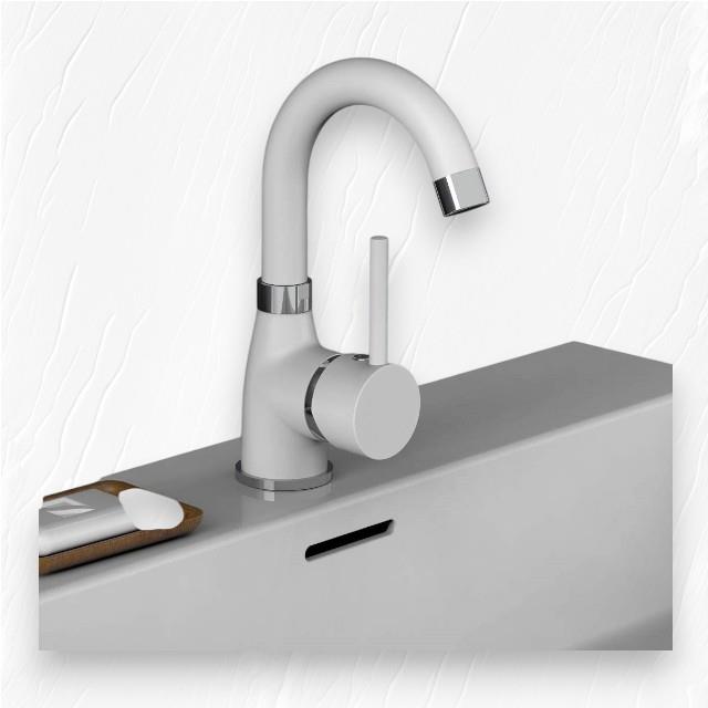 Sardıcı BTR 1030-1023 Lavabo Bataryası Çizilmez Beyaz Gövde