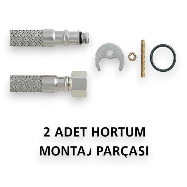 Sardıcı BTR-1036 Kare Lavabo Bataryası Kısa L Boru