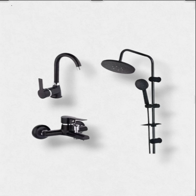 Sardıcı Delta Serisi3 lü Batarya Seti Çift Su Girişli Siyah