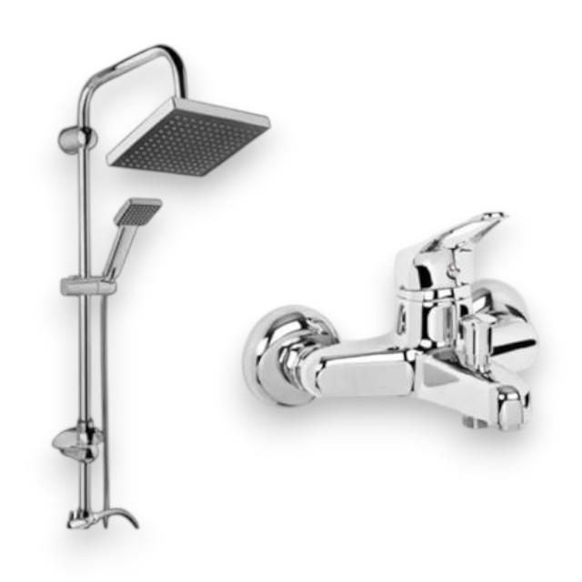 Sardıcı Sunrise Tepeleme Duş Robotu + Krom Banyo Bataryası 2 li Set