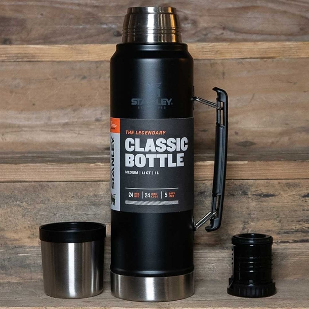 STANLEY Klasik Vakumlu Çelik Termos 1 Litre (Siyah)