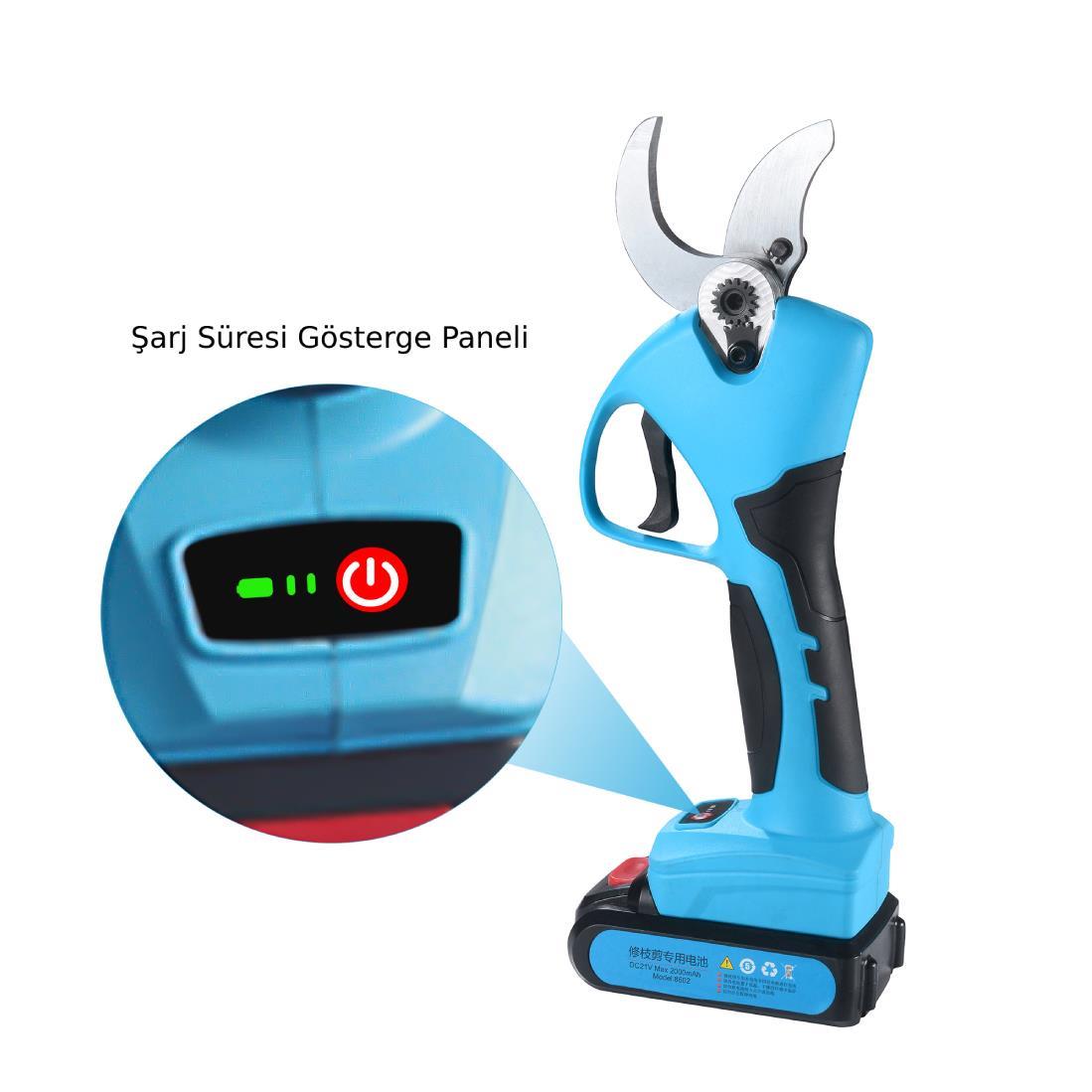 Suca SC 8605 Akülü Şarjlı Budama Makası 40 mm 2 Akülü